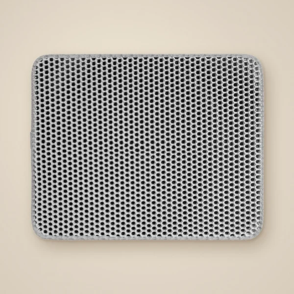 Honeycomb cat litter mat in grey