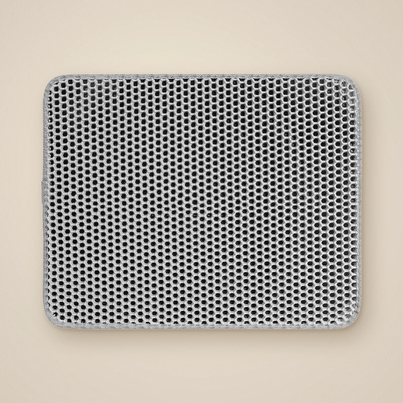 Honeycomb cat litter mat in grey