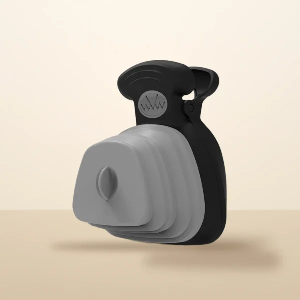 Foldable dog poop scoop in grey