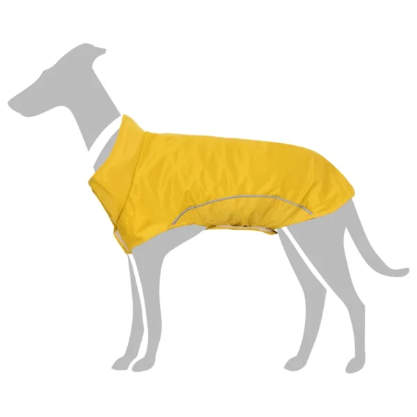 Reflective dog raincoat in yellow