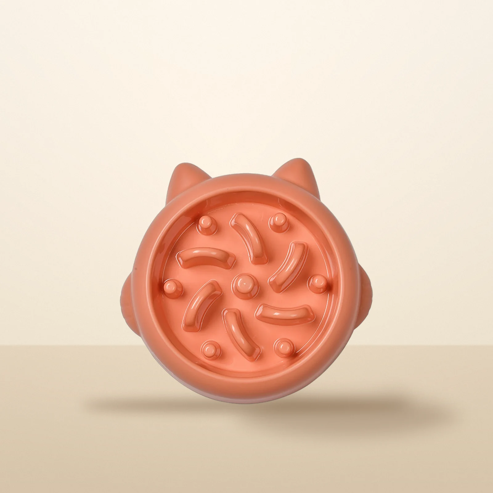 Slow feeder dog bowl in orange